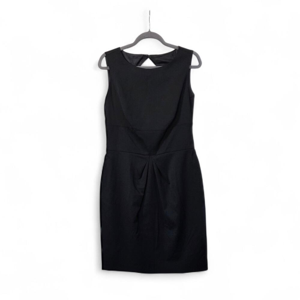 Brooks Brothers Loro Piana Italy Black Wool Sleeveless Classic Dress, Size 10